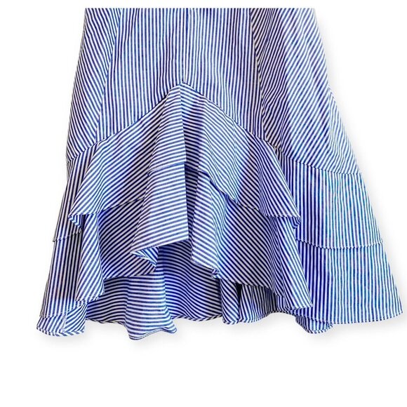 Chelsea28 Stripe Ruched Cotton Dress, size 2, Blue, White Stripe, New with tag - Picture 10 of 15